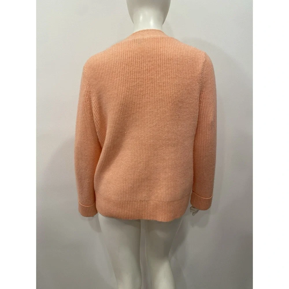 Talbots Plus Cardigan Button Front Sweater Peach Size 2X Librarian Sweater